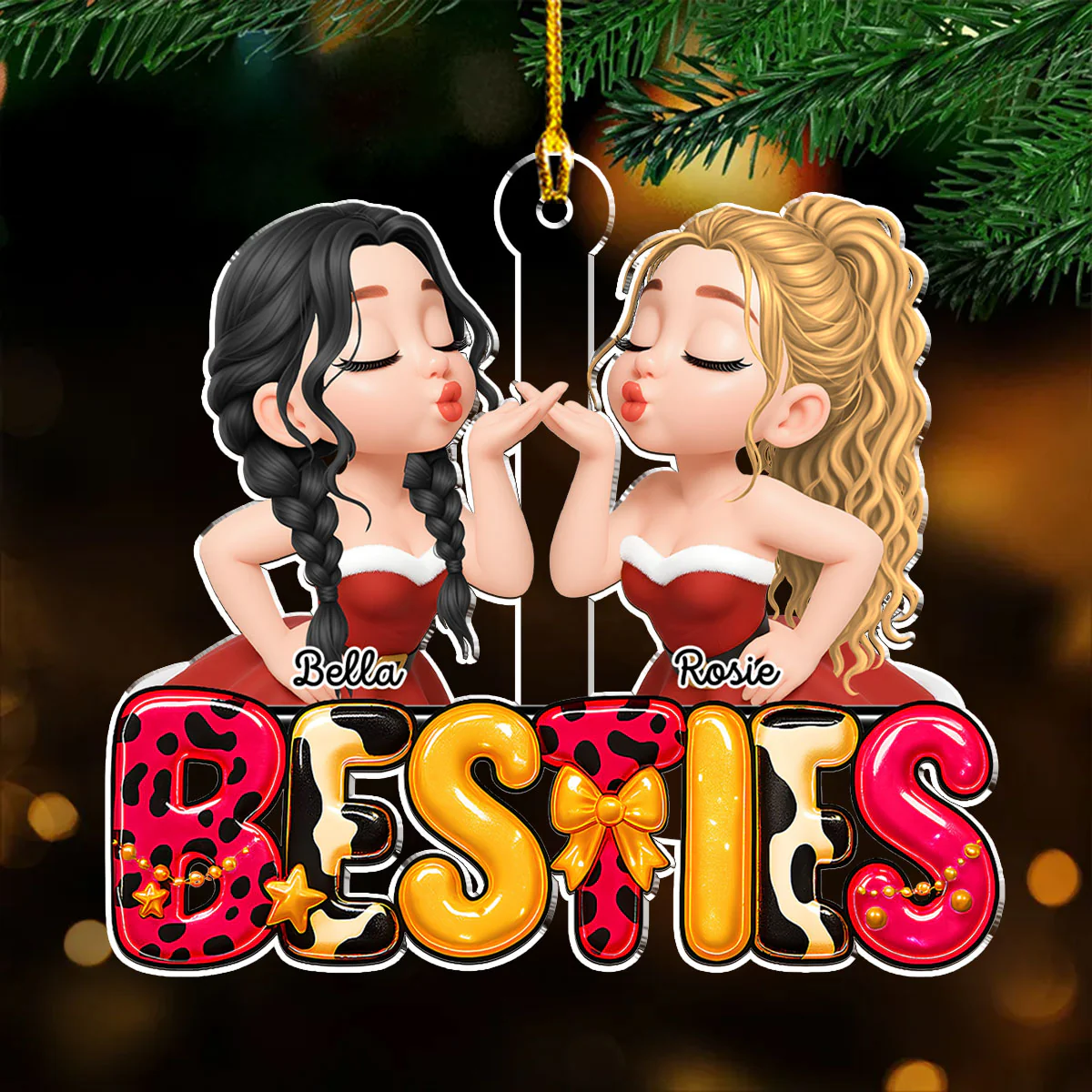Special Friends - Personalized Custom Acrylic Ornament - Image 4