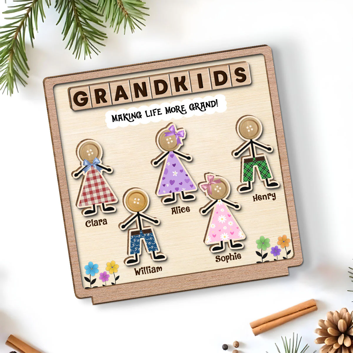 Special Moments - Personalized Custom 2-Layer Wood Plaque With Flat Base - Image 4