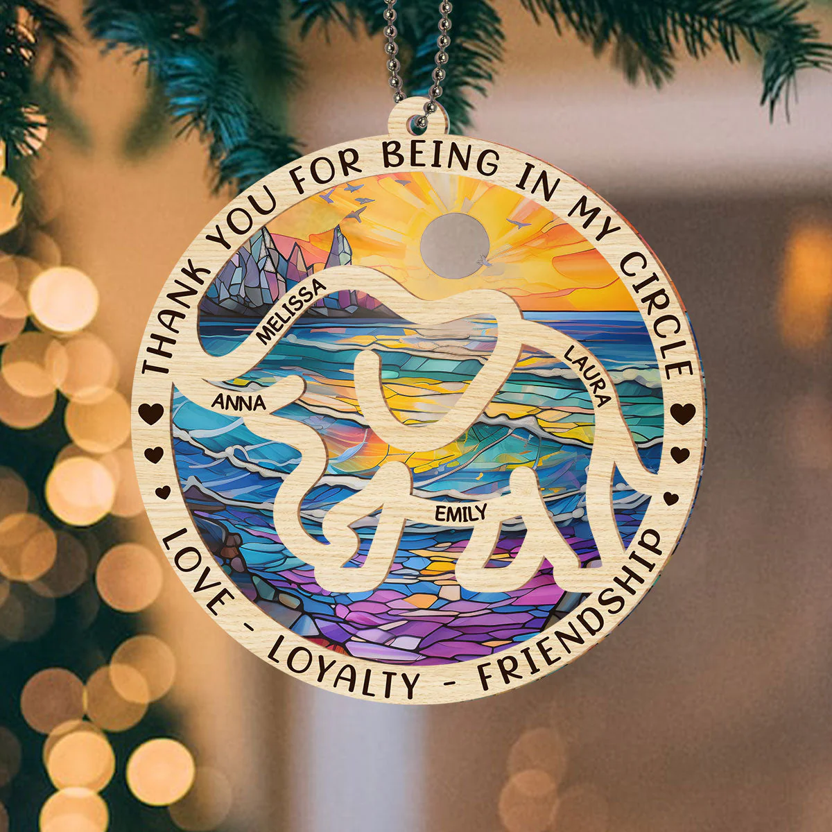 Special Part Of My Circle - Personalized Custom Suncatcher Ornament - Image 3