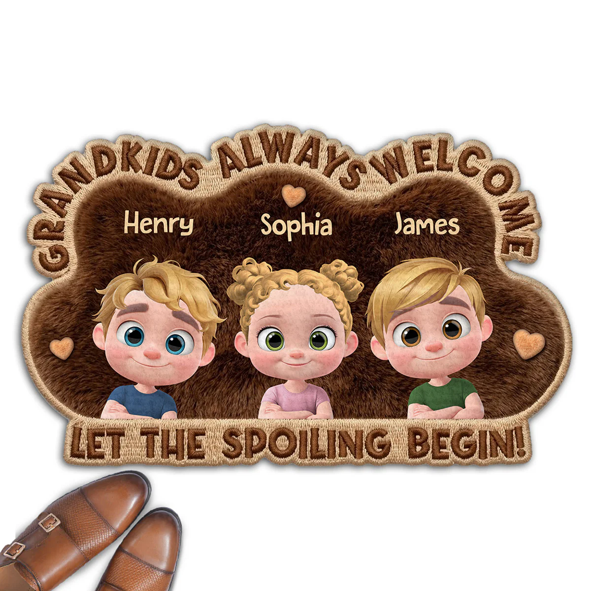 Spoiled Here - Personalized Custom Doormat