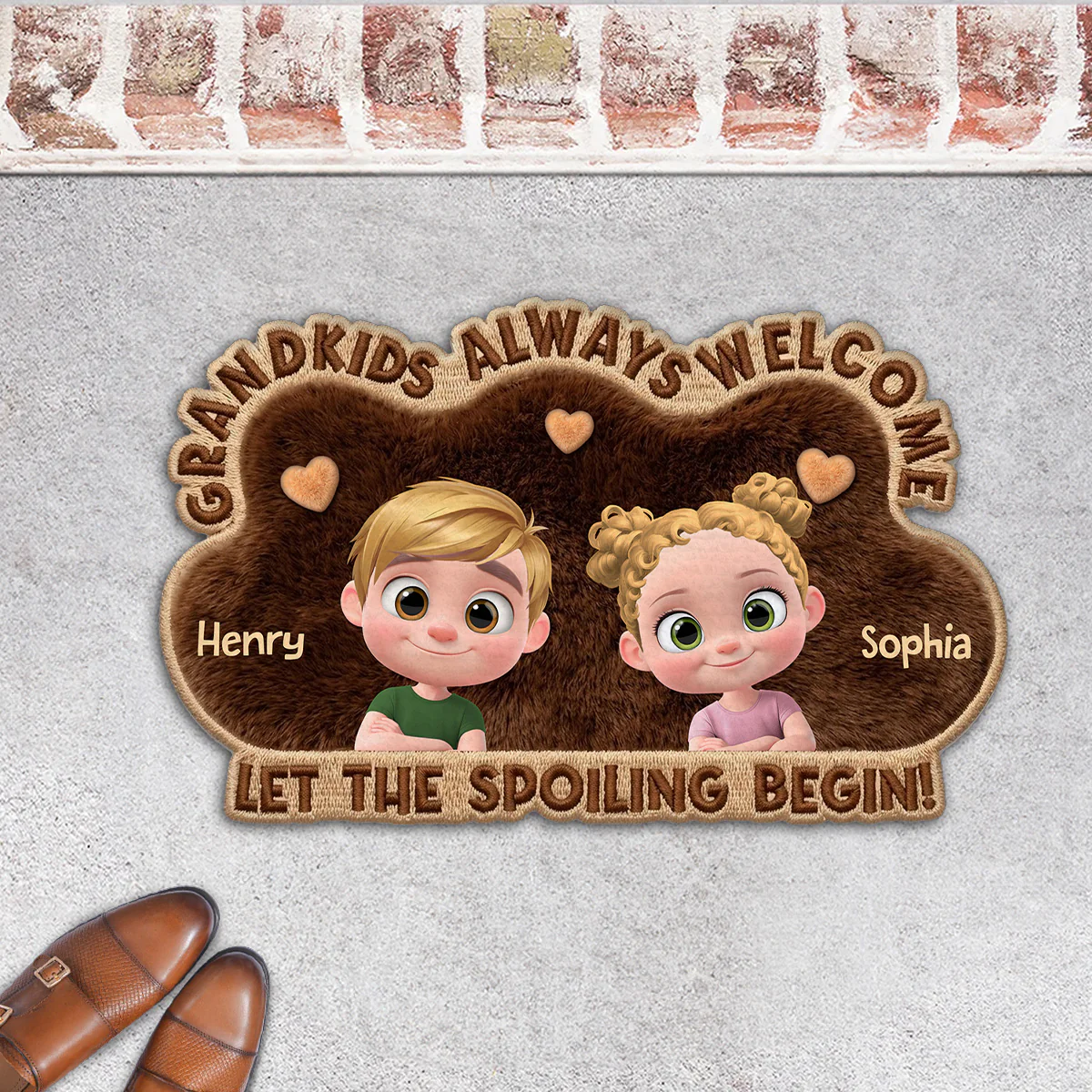 Spoiled Here - Personalized Custom Doormat - Image 3