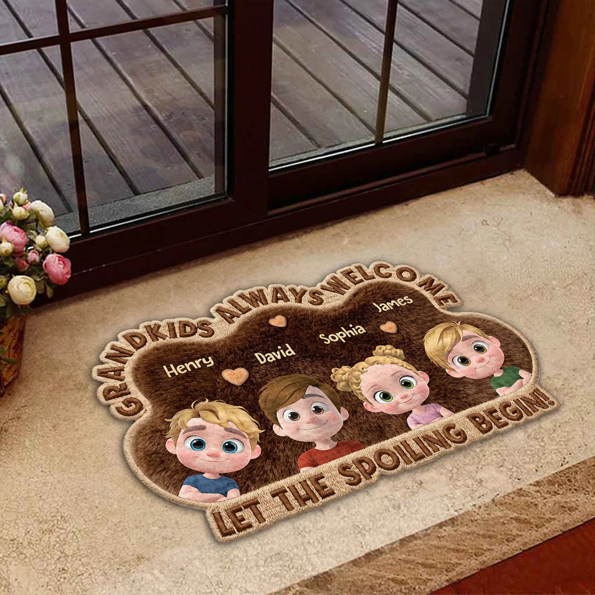 Spoiled Here - Personalized Custom Doormat - Image 4