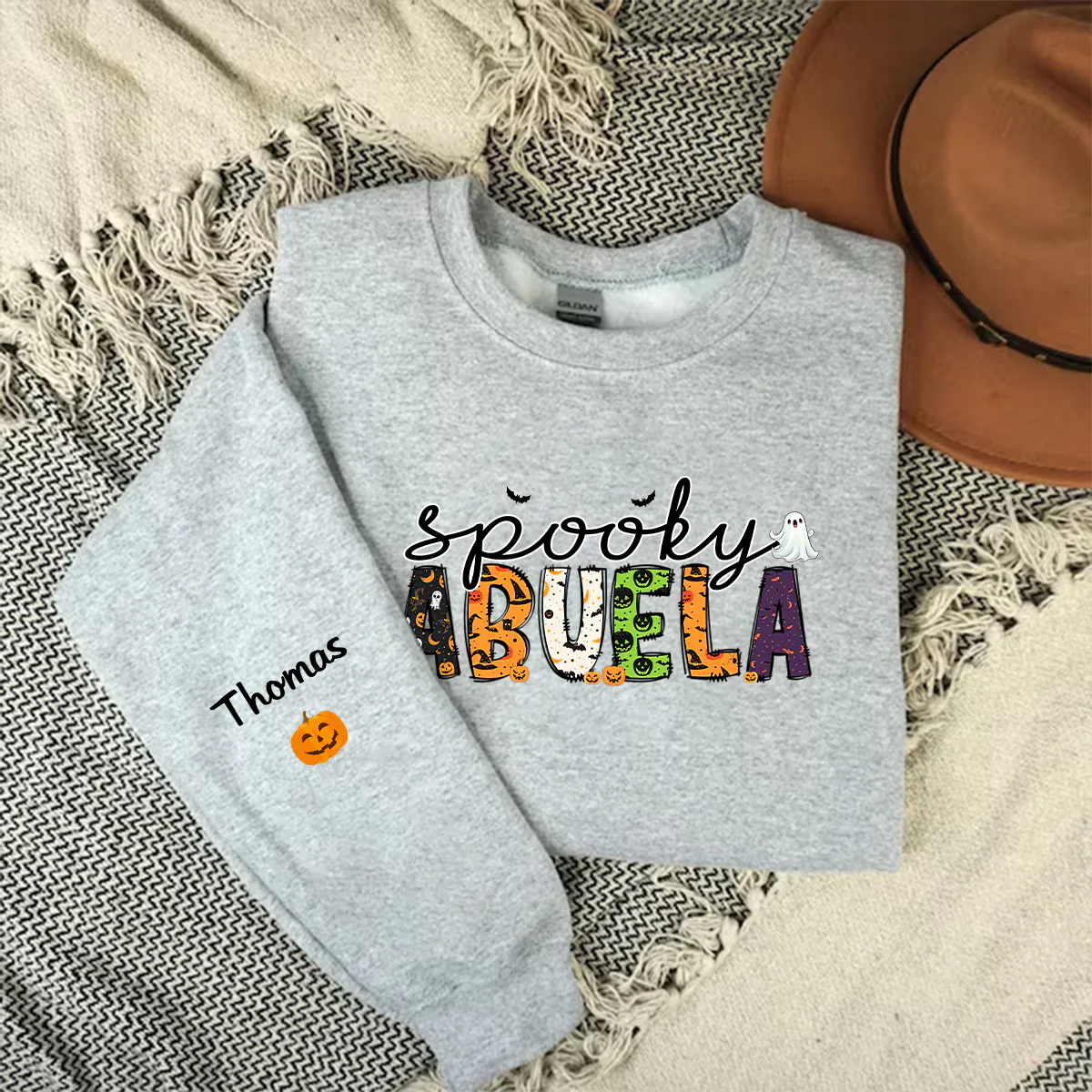 Spooky Grandma - Personalized Custom Sweatshirt - Image 3