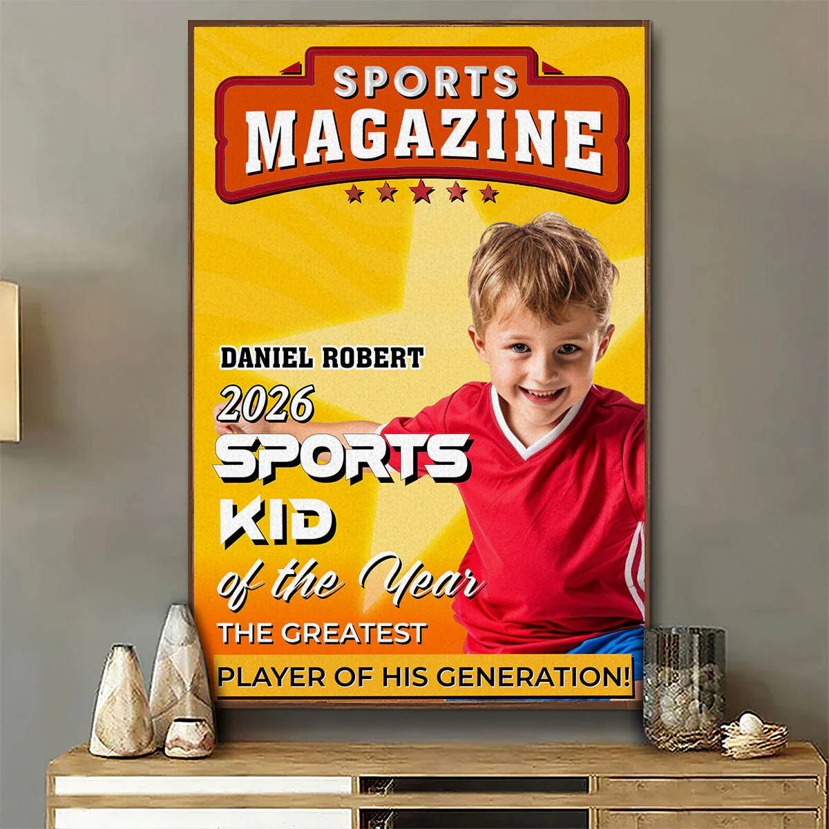 Sports Kid Of The Year - Personalized Custom Poster - Image 4