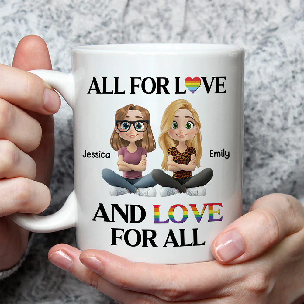 Spread Love To All Hearts - Personalized Custom Coffee Mug - Image 2