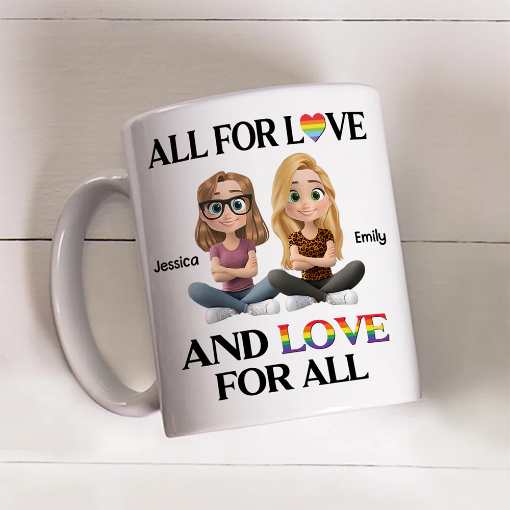 Spread Love To All Hearts - Personalized Custom Coffee Mug - Image 3
