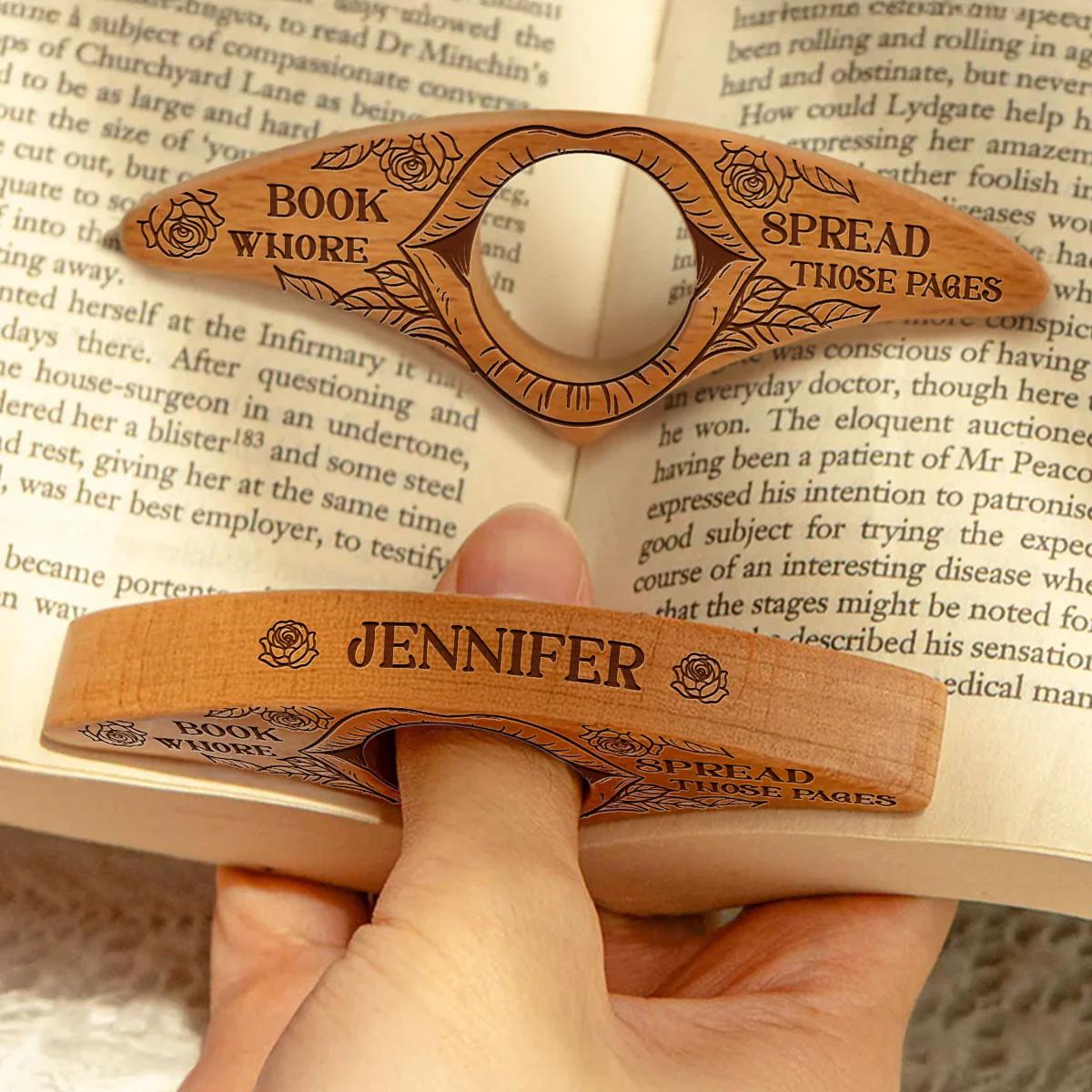 Spread Those Pages Gift For Book Lovers - Personalized Custom Book Page Holder