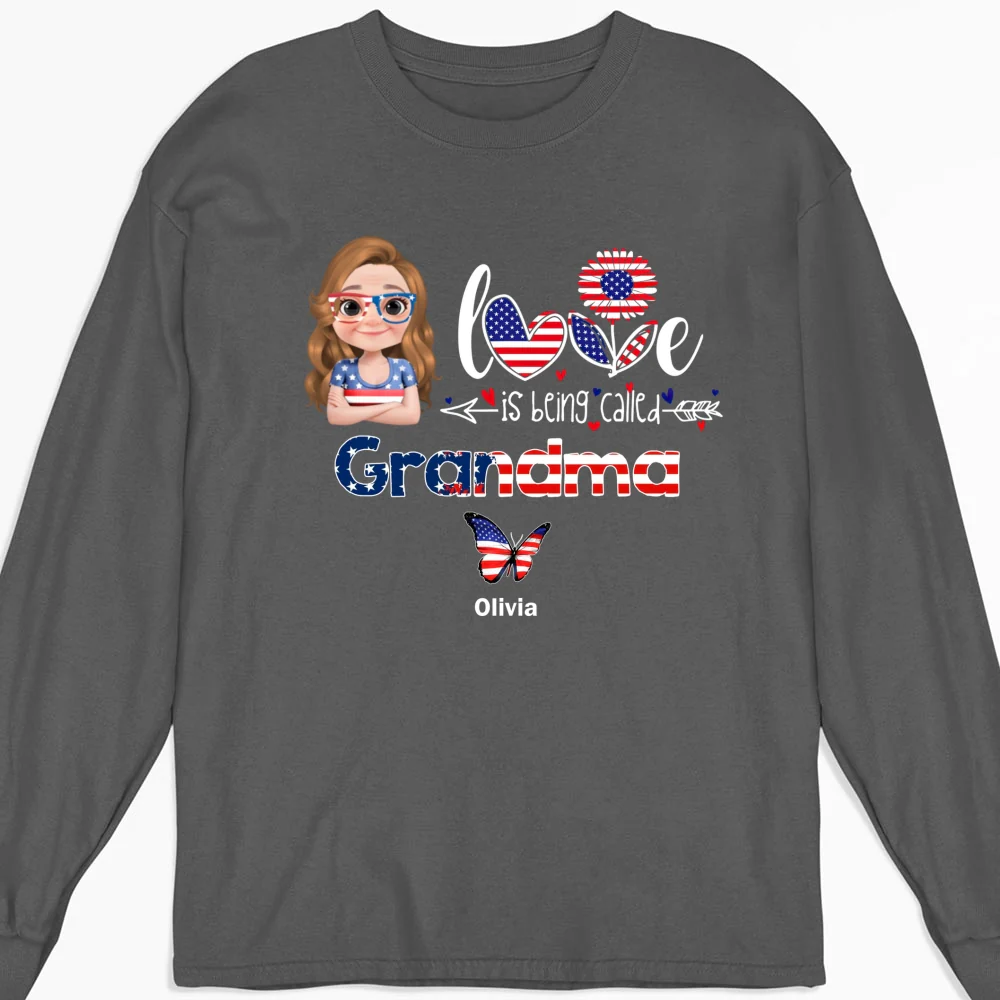 Stars And Stripes Grandma Love - Personalized Custom Shirt - Image 10
