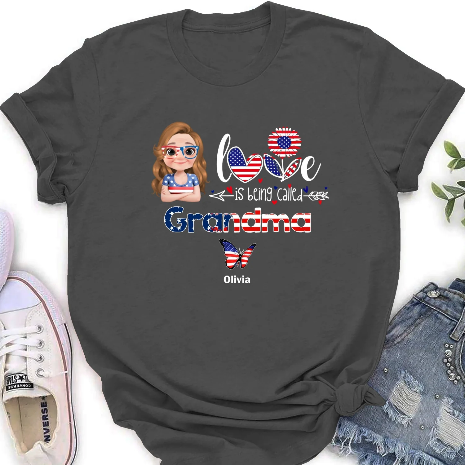 Stars And Stripes Grandma Love - Personalized Custom Shirt - Image 16