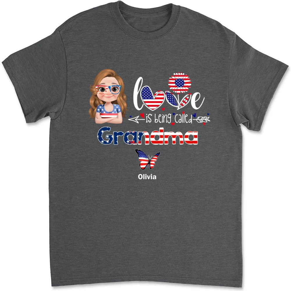 Stars And Stripes Grandma Love - Personalized Custom Shirt - Image 6