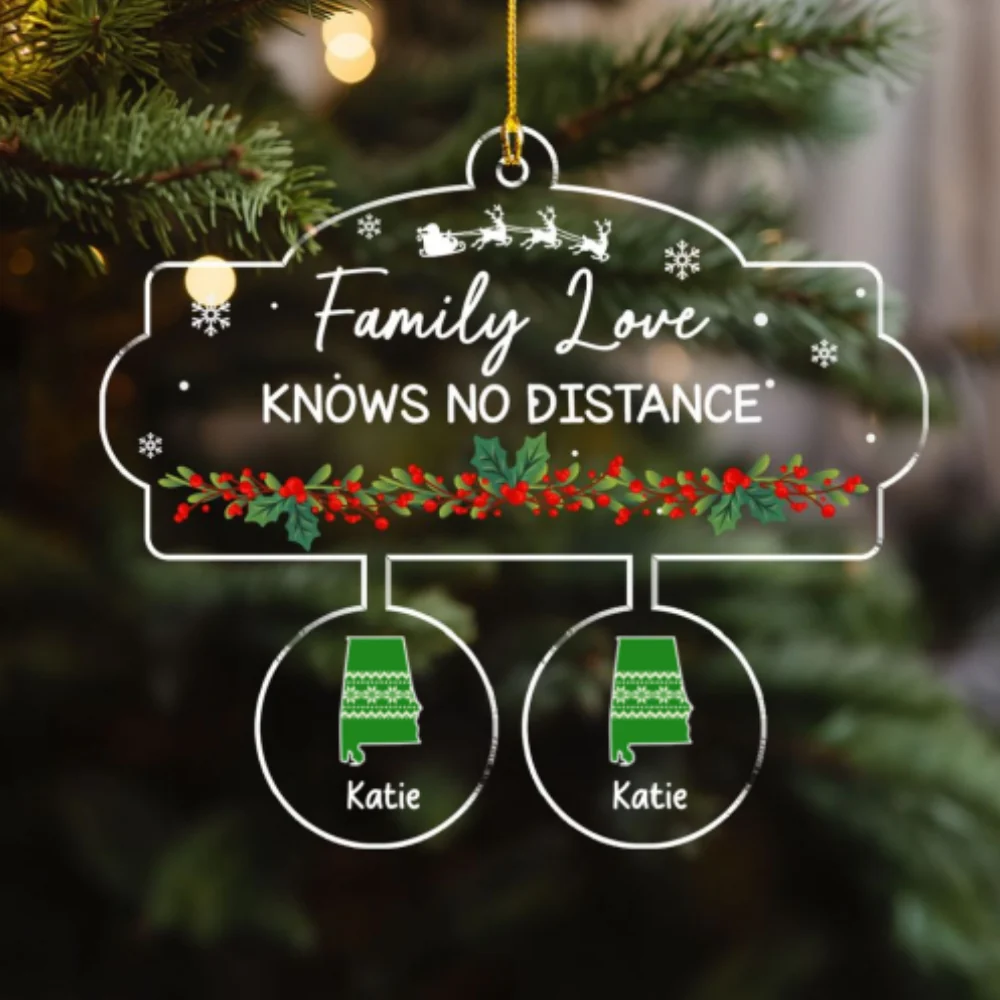 State Connection - Personalized Custom Acrylic Ornament  - Image 6