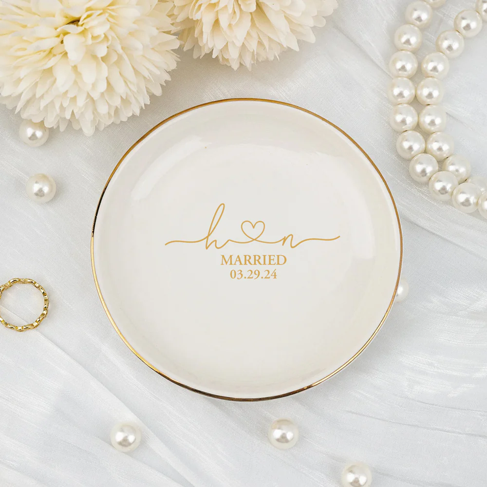 Still feels like we just got married - Personalized Custom Jewelry Dish - Image 2