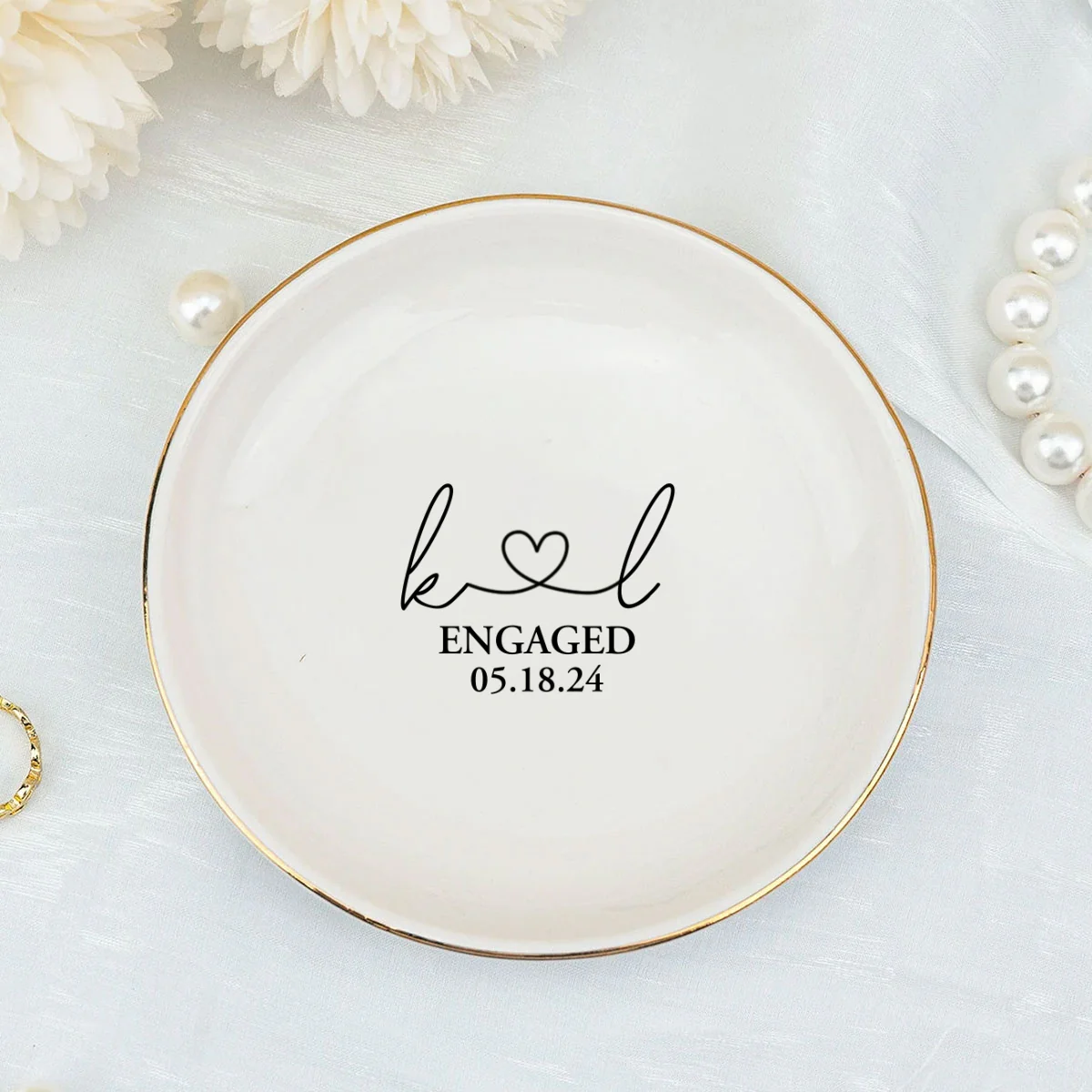 Still feels like we just got married - Personalized Custom Jewelry Dish - Image 6