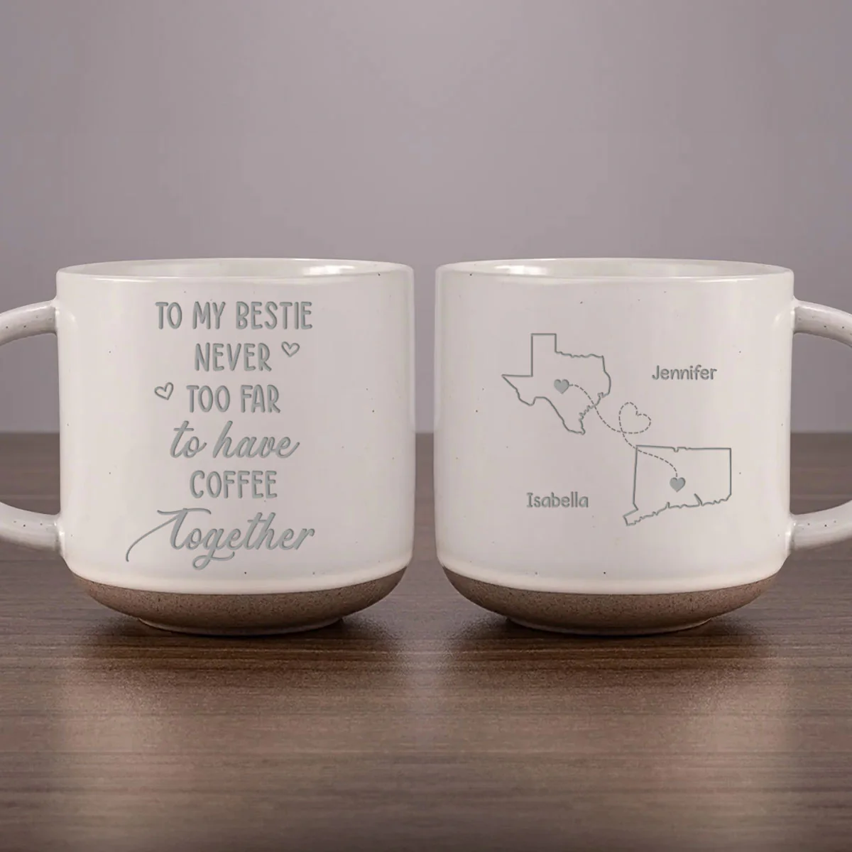 Still Having Coffee Together - Personalized Custom Engraved Pottery Mug