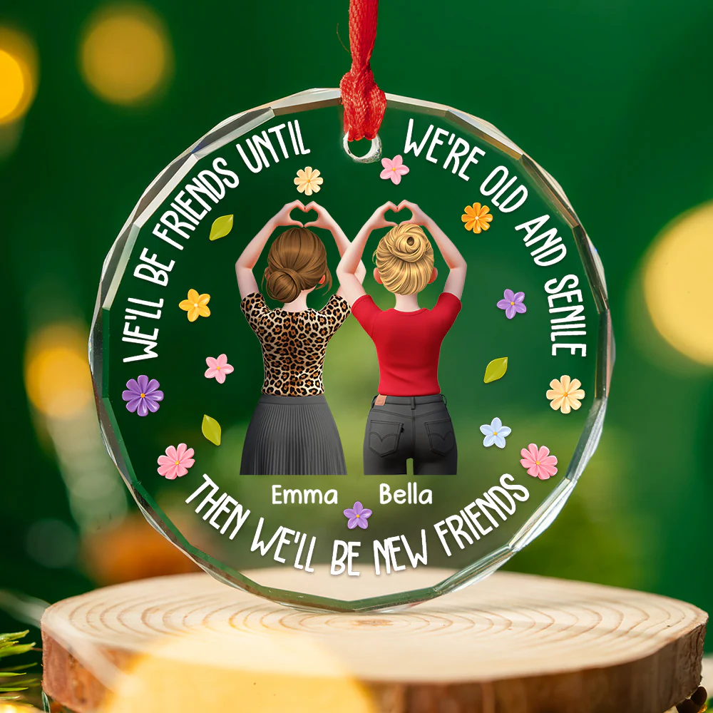 Still Laughing After All Years - Personalized Custom Glass Ornament - Image 3