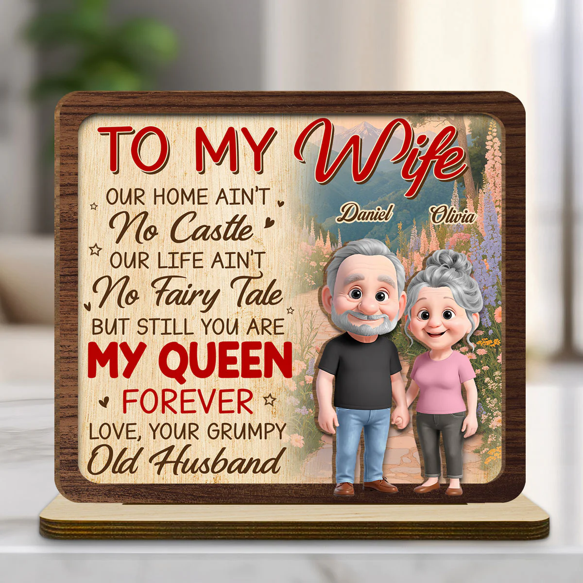 Still My Queen - Personalized Custom 2-Layer Wood Plaque With Flat Base