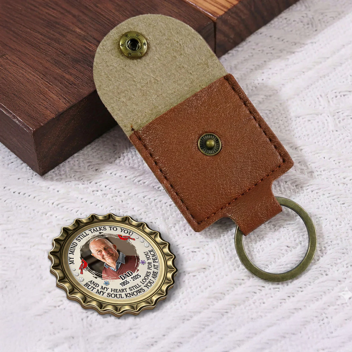 Still Talks To You - Personalized Custom Wooden Pocket Hug - Image 2