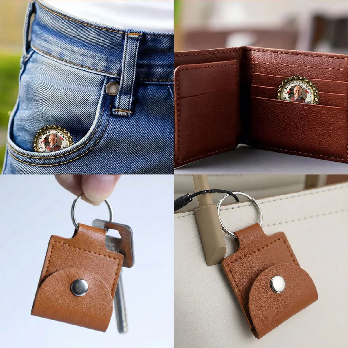 Still Talks To You - Personalized Custom Wooden Pocket Hug - Image 4