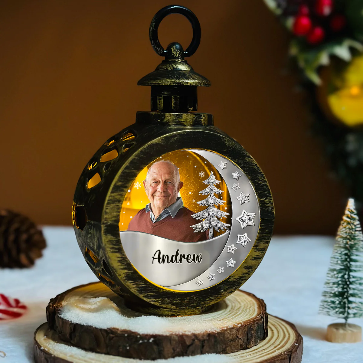 Still With You - Personalized Custom 3D Effect Christmas Lantern - Image 3
