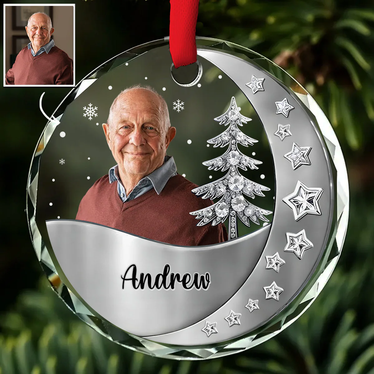 Still With You - Personalized Custom 3D Effect Glass Ornament - Image 4