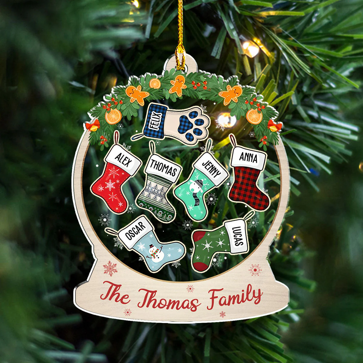 Stocks Globe - Personalized Custom Acrylic Ornament - Image 3