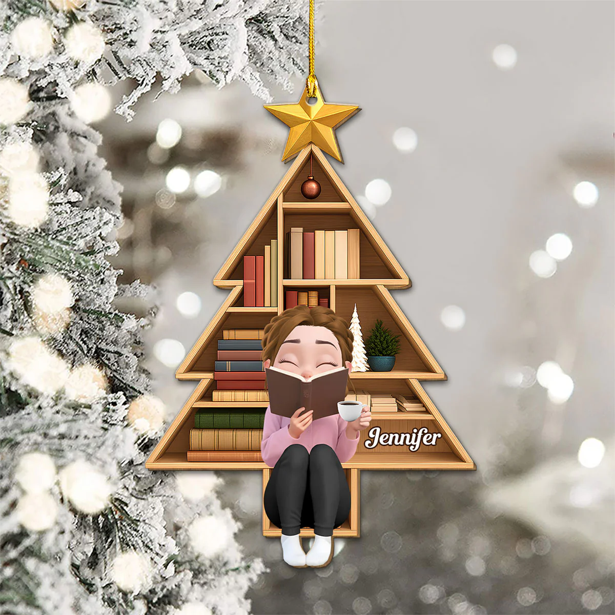 Stories Keep The Heart Warm - Personalized Custom Wood Ornament - Image 5