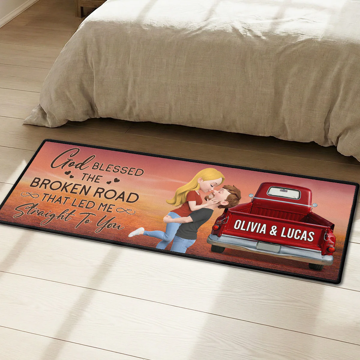 Straight To You - Personalized Custom Runner Rug - Image 7