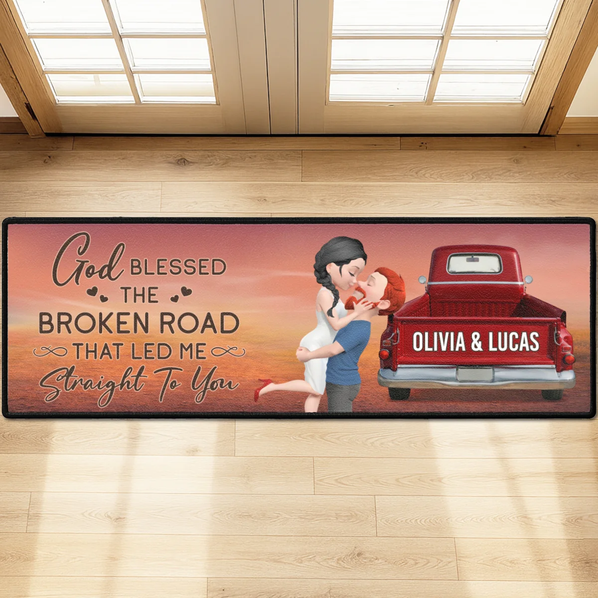 Straight To You - Personalized Custom Runner Rug - Image 9