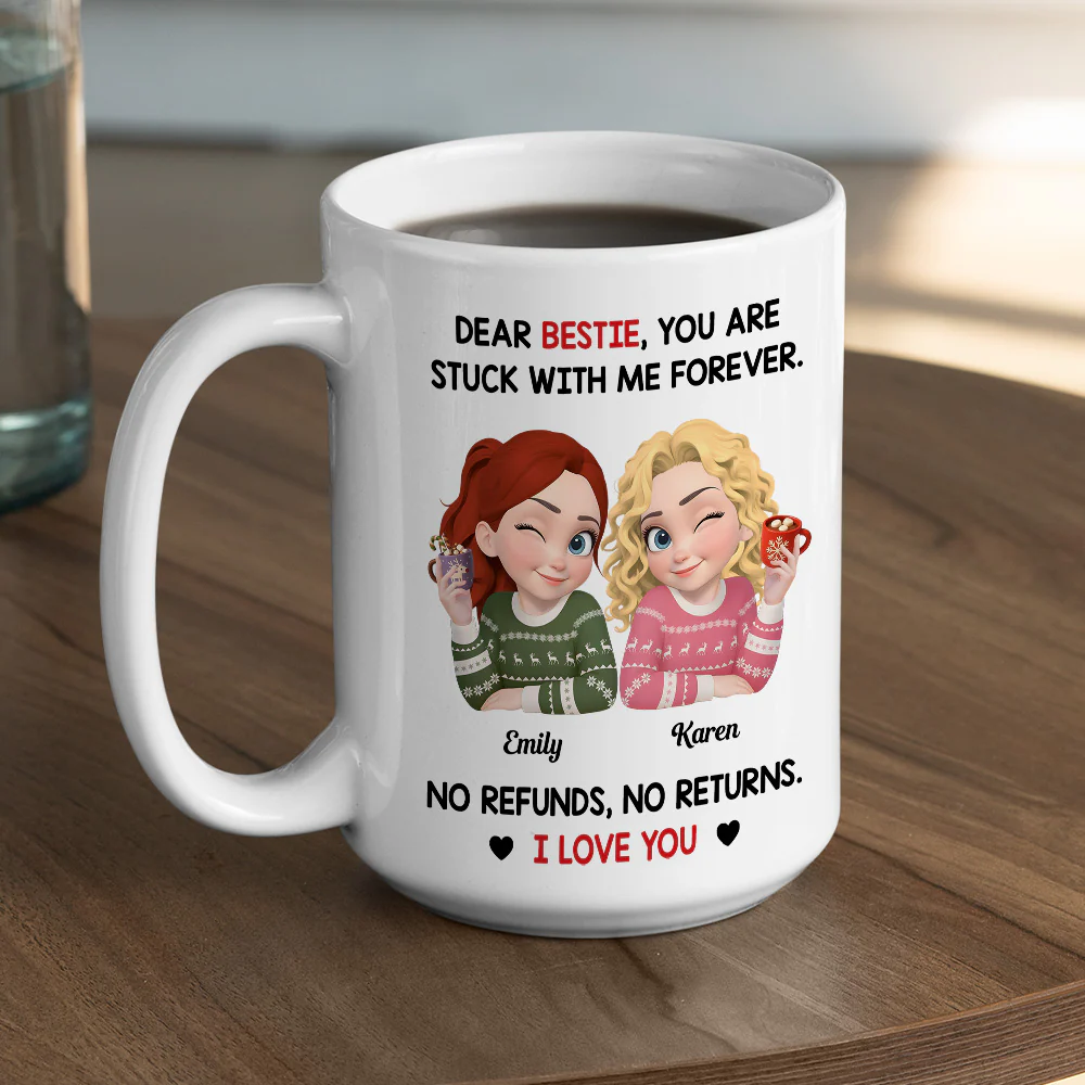 Stuck With My Friend Forever - Personalized Custom Coffee Mug - Image 6