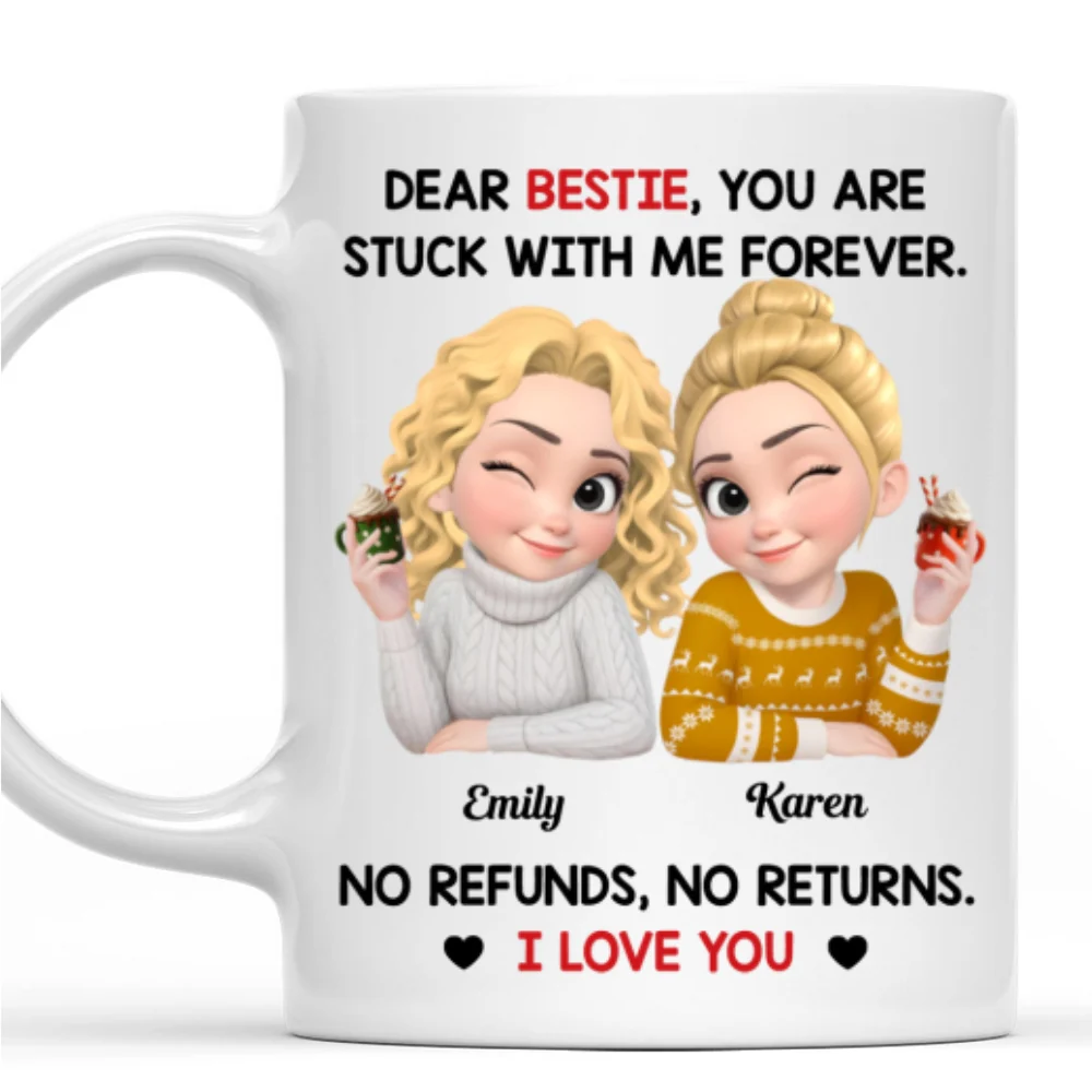 Stuck With My Friend Forever - Personalized Custom Coffee Mug - Image 8