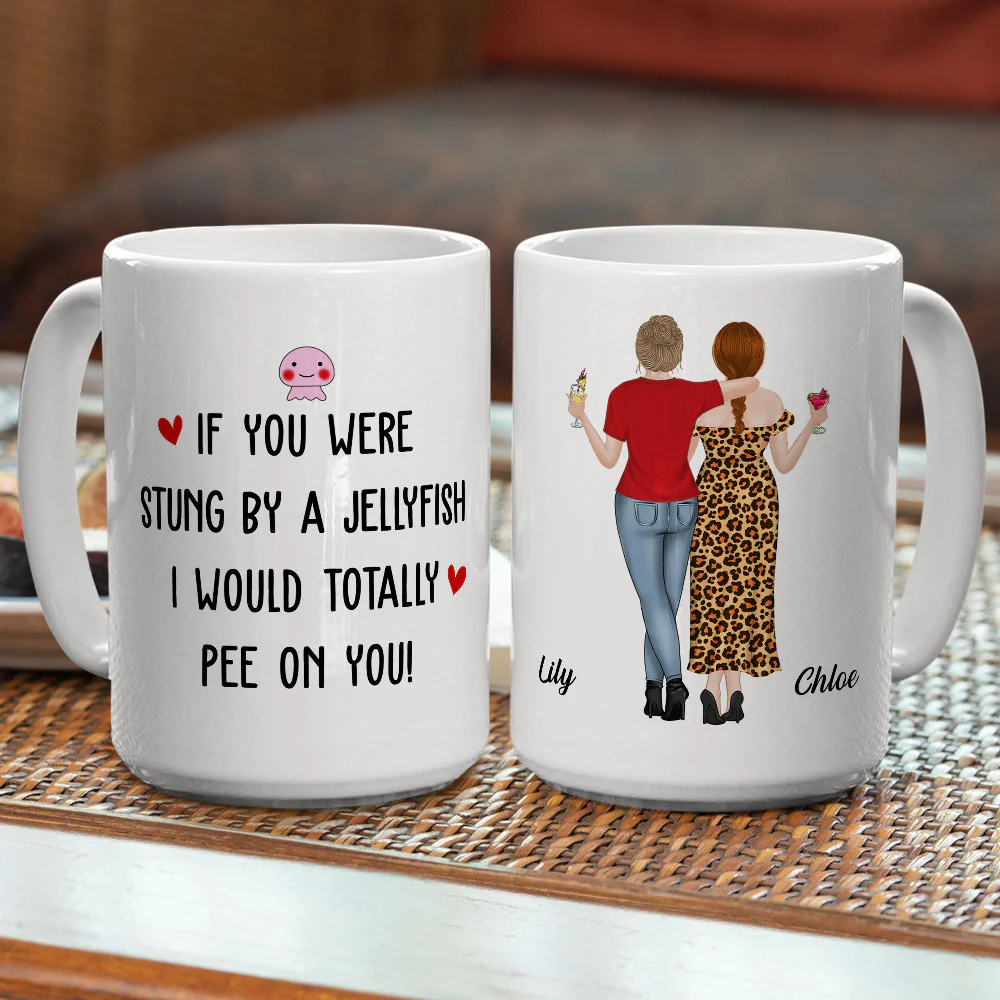 Stung By A Jellyfish - Personalized Custom Coffee Mug - Image 4