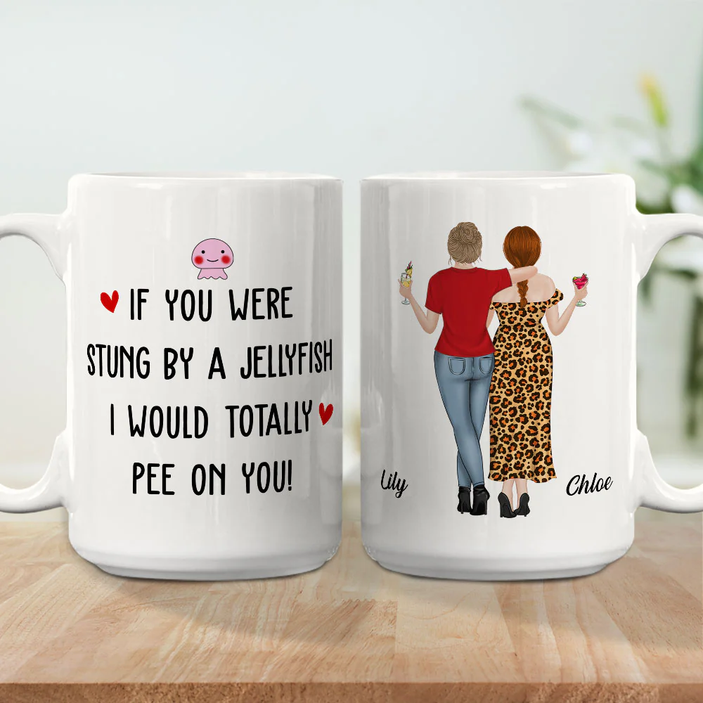 Stung By A Jellyfish - Personalized Custom Coffee Mug - Image 5