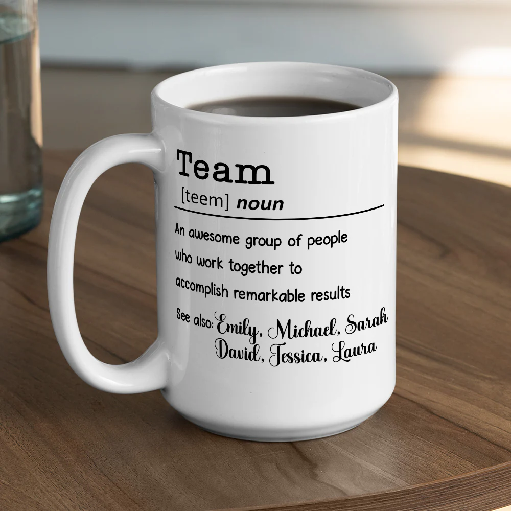 Success Begins With Working Together - Personalized Custom Coffee Mug - Image 5