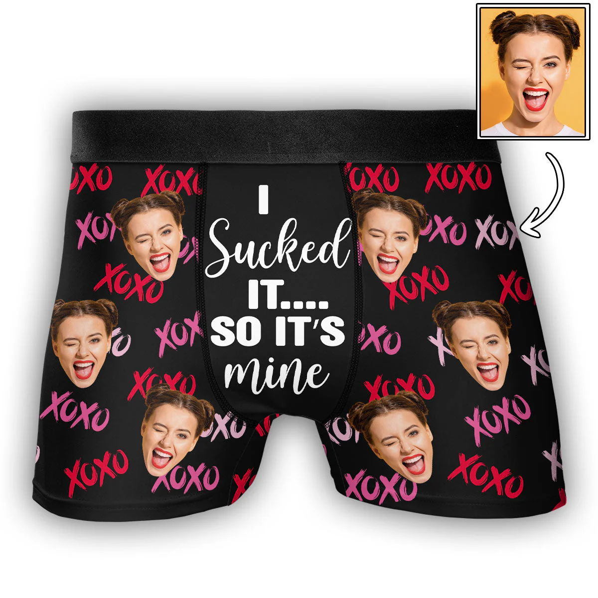 Sucked It - Personalized Photo Men's Boxer Briefs