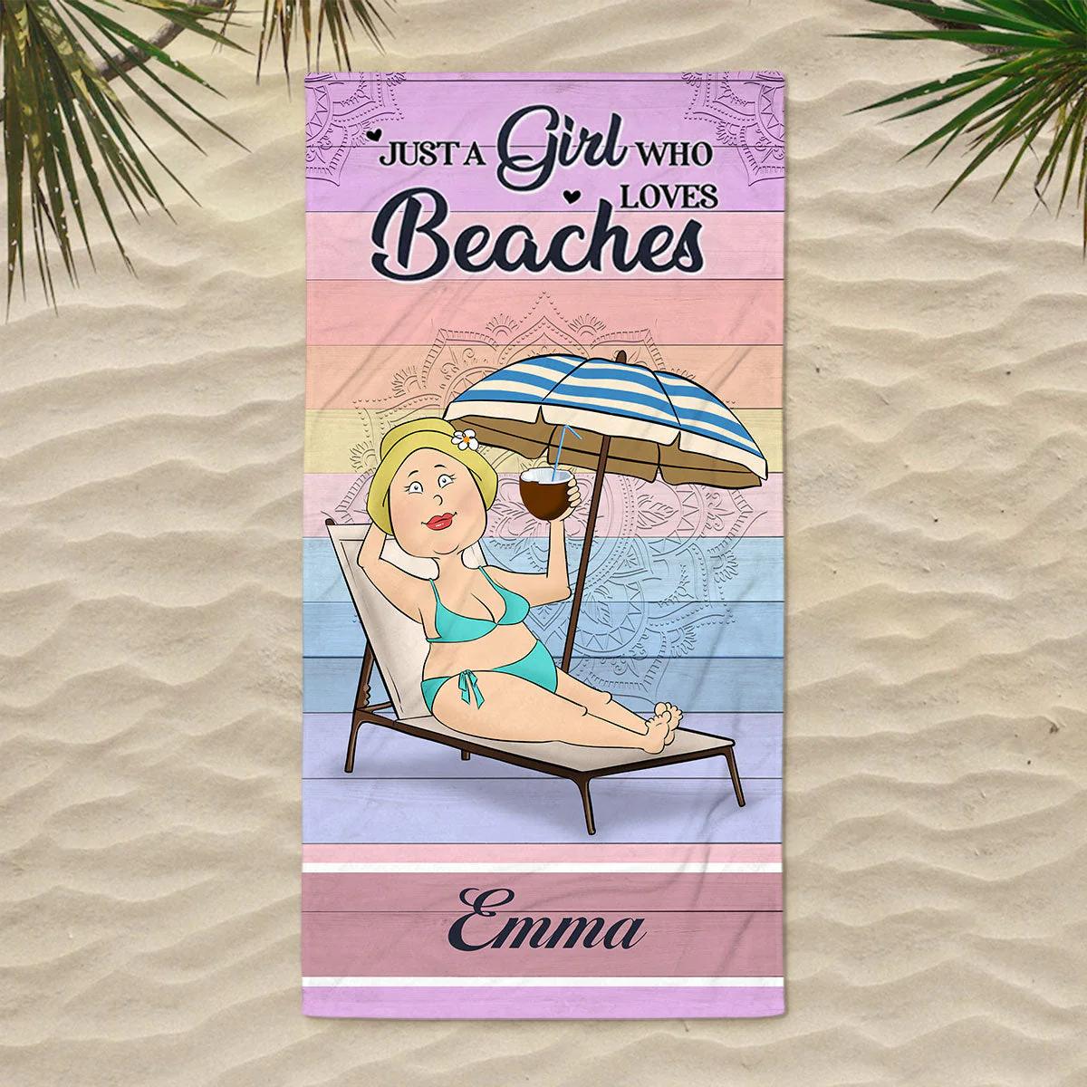 Summer At The Beach - Personalized Custom Beach Towel - Image 6