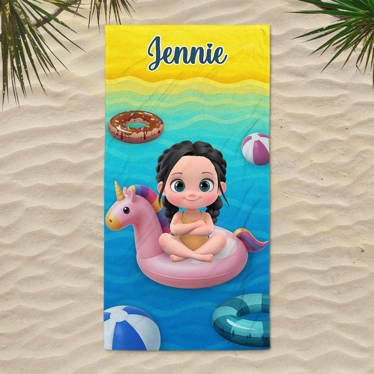 Summer Fun - Personalized Custom Beach Towel - Image 2