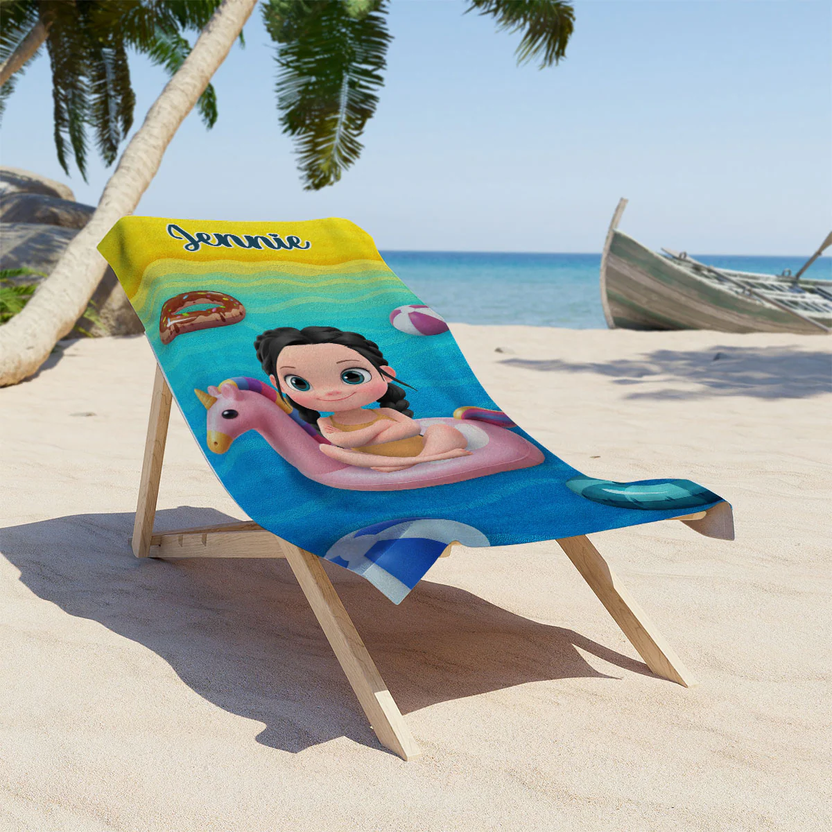 Summer Fun - Personalized Custom Beach Towel - Image 3