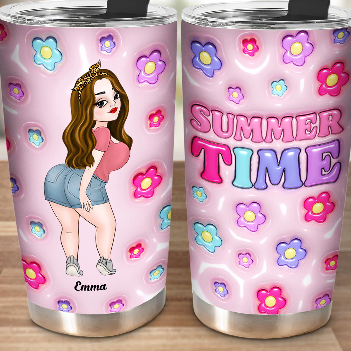 Summer Time - Personalized Custom Tumbler - Image 2
