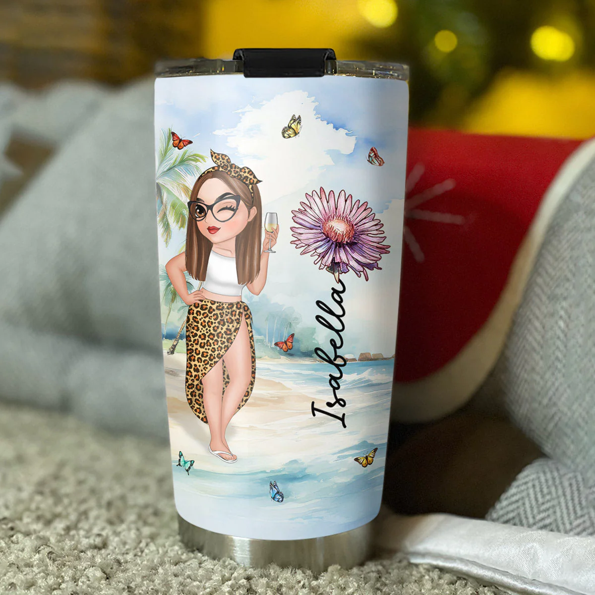 Summer Time - Personalized Custom Tumbler - Image 3