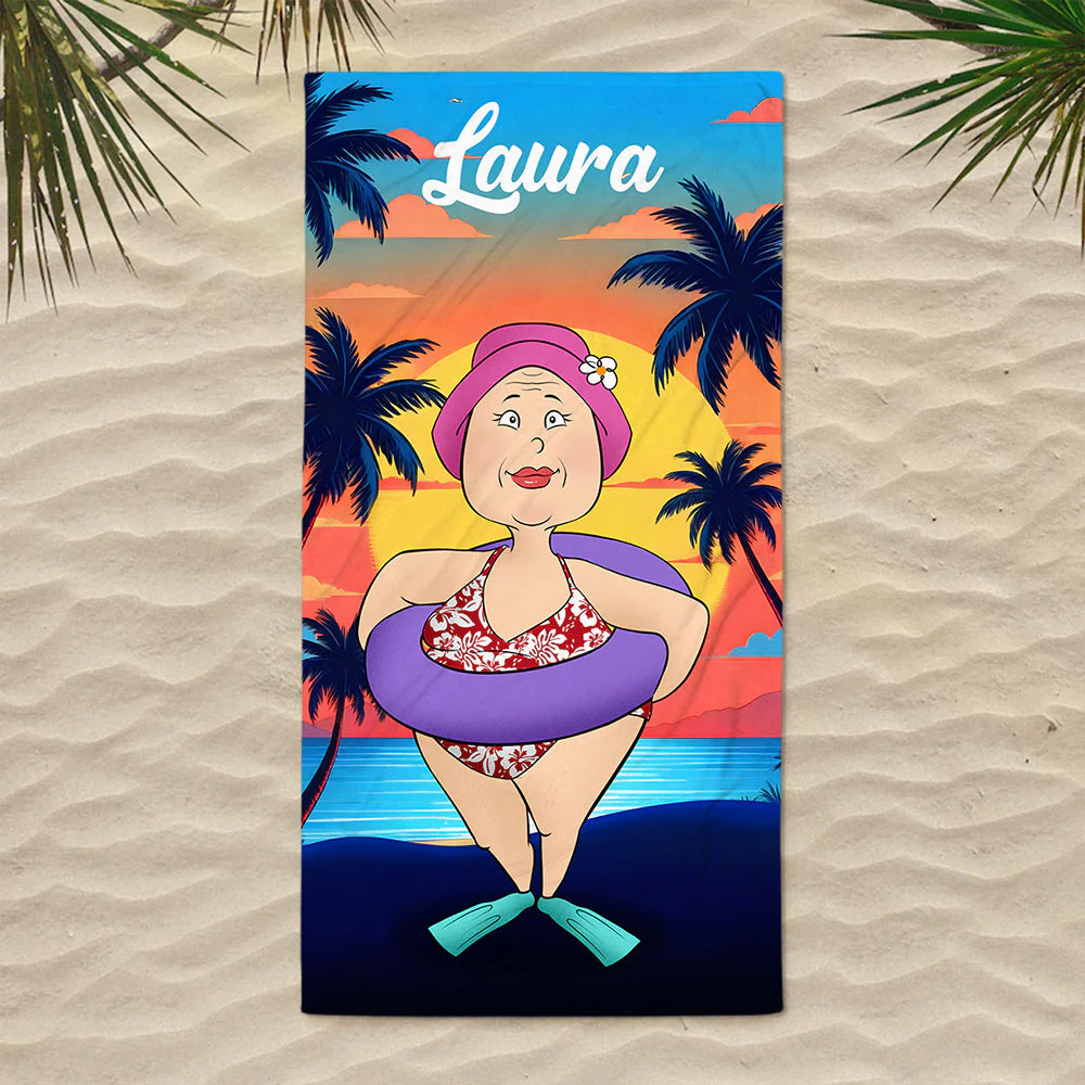 Summer Vacation - Personalized Custom Beach Towel - Image 3