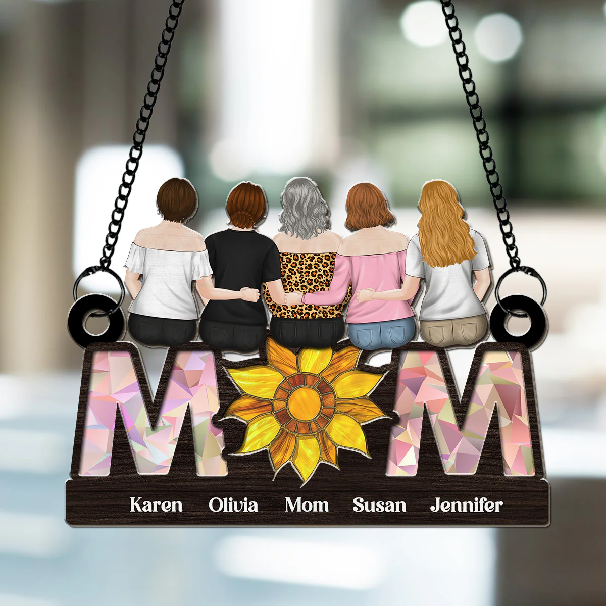 Sunflower Love - Personalized Custom Suncatcher - Image 2