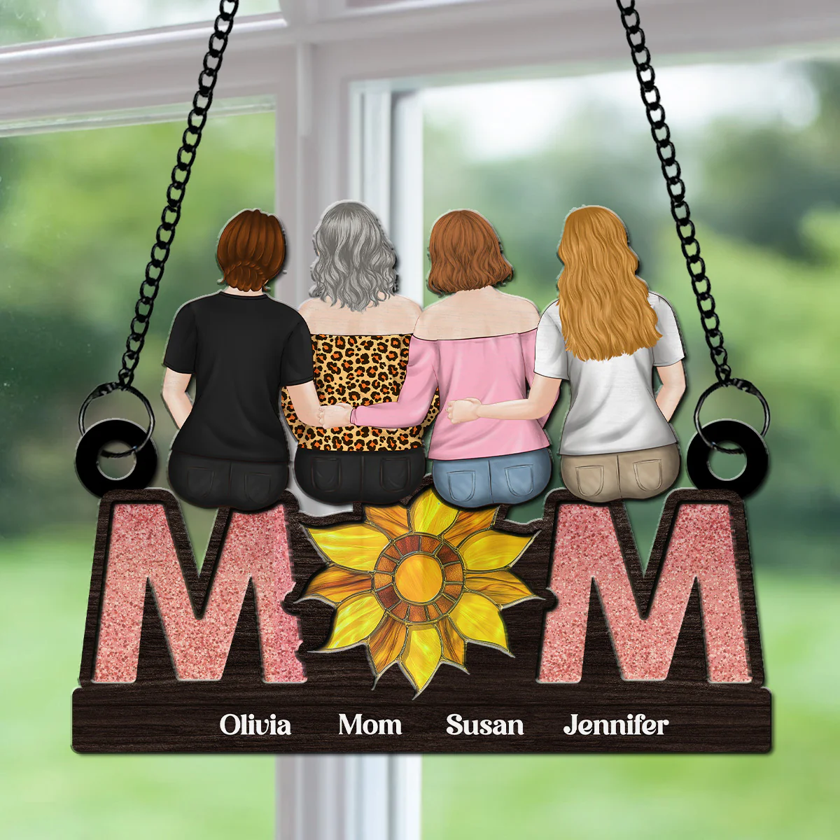 Sunflower Love - Personalized Custom Suncatcher - Image 4
