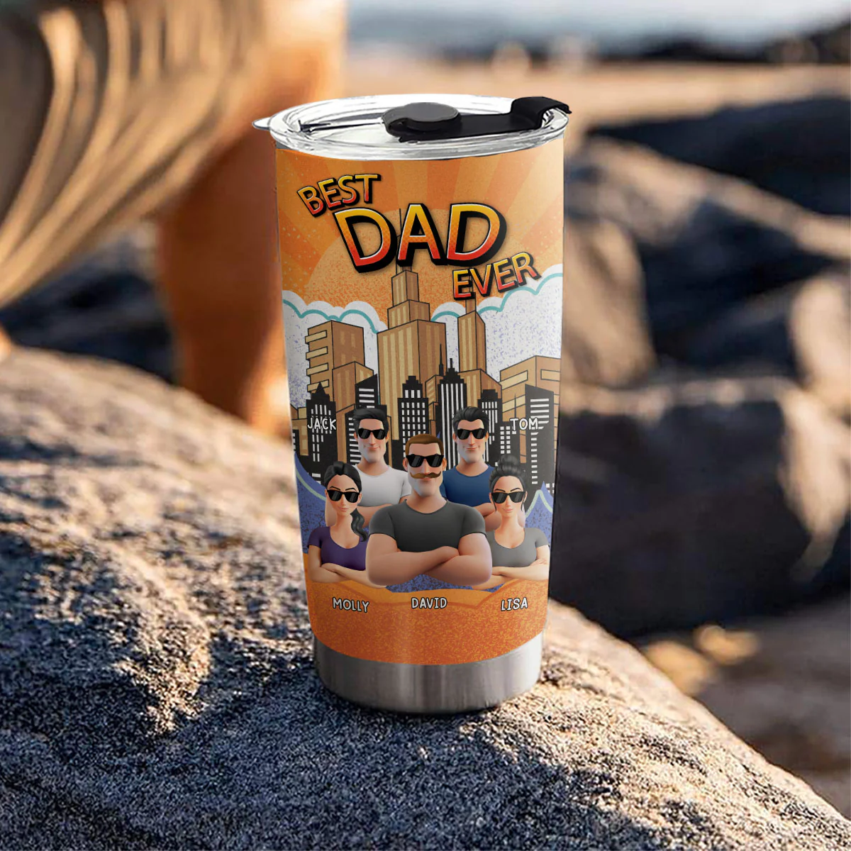 Super Daddy - Personalized Custom Tumbler - Image 4