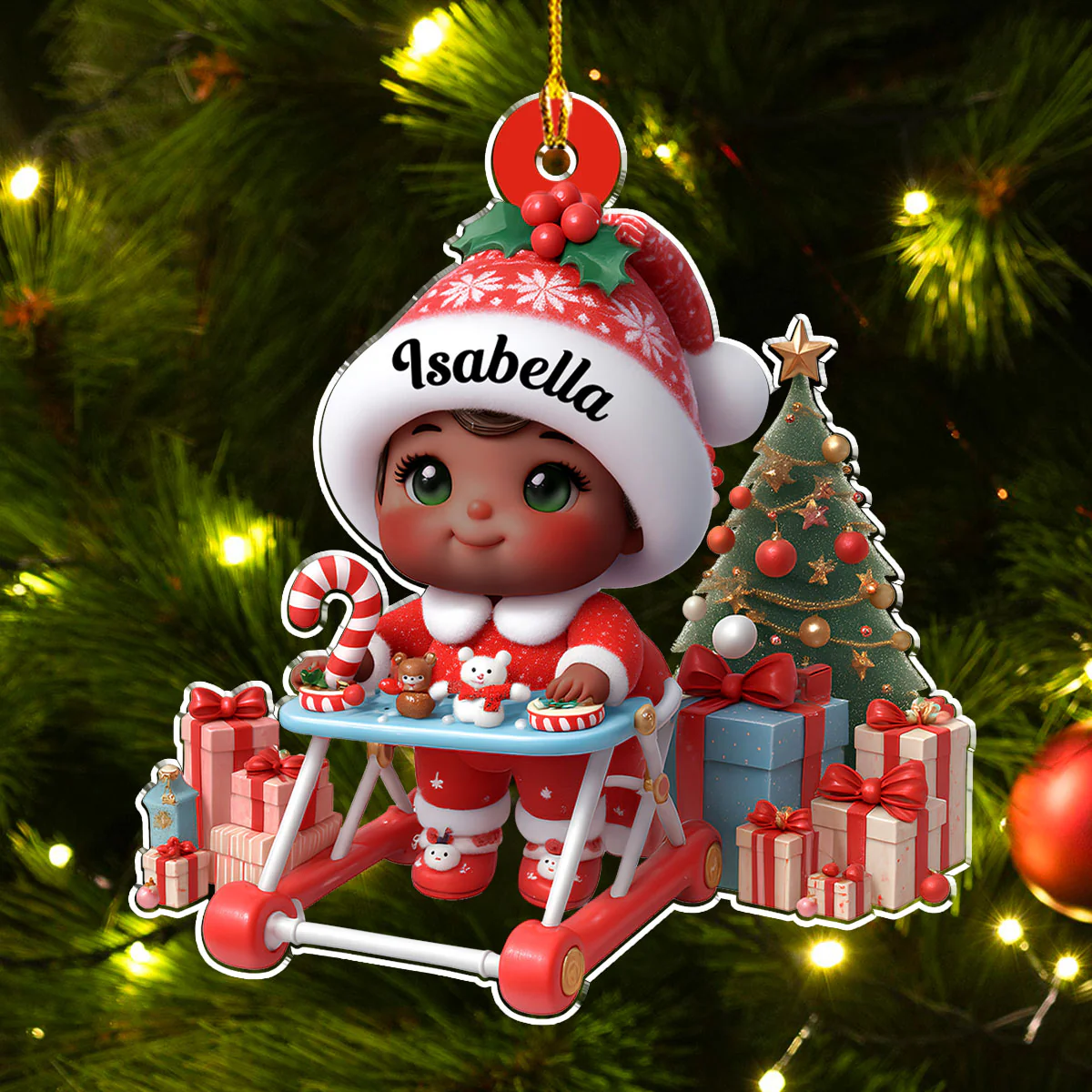 Sweet Baby In Stroller - Personalized Custom Acrylic Ornament - Image 3