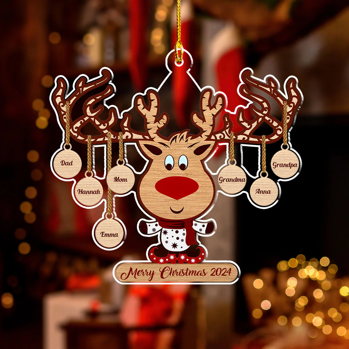 Sweet Family - Personalized Custom Acrylic Ornament - Image 4