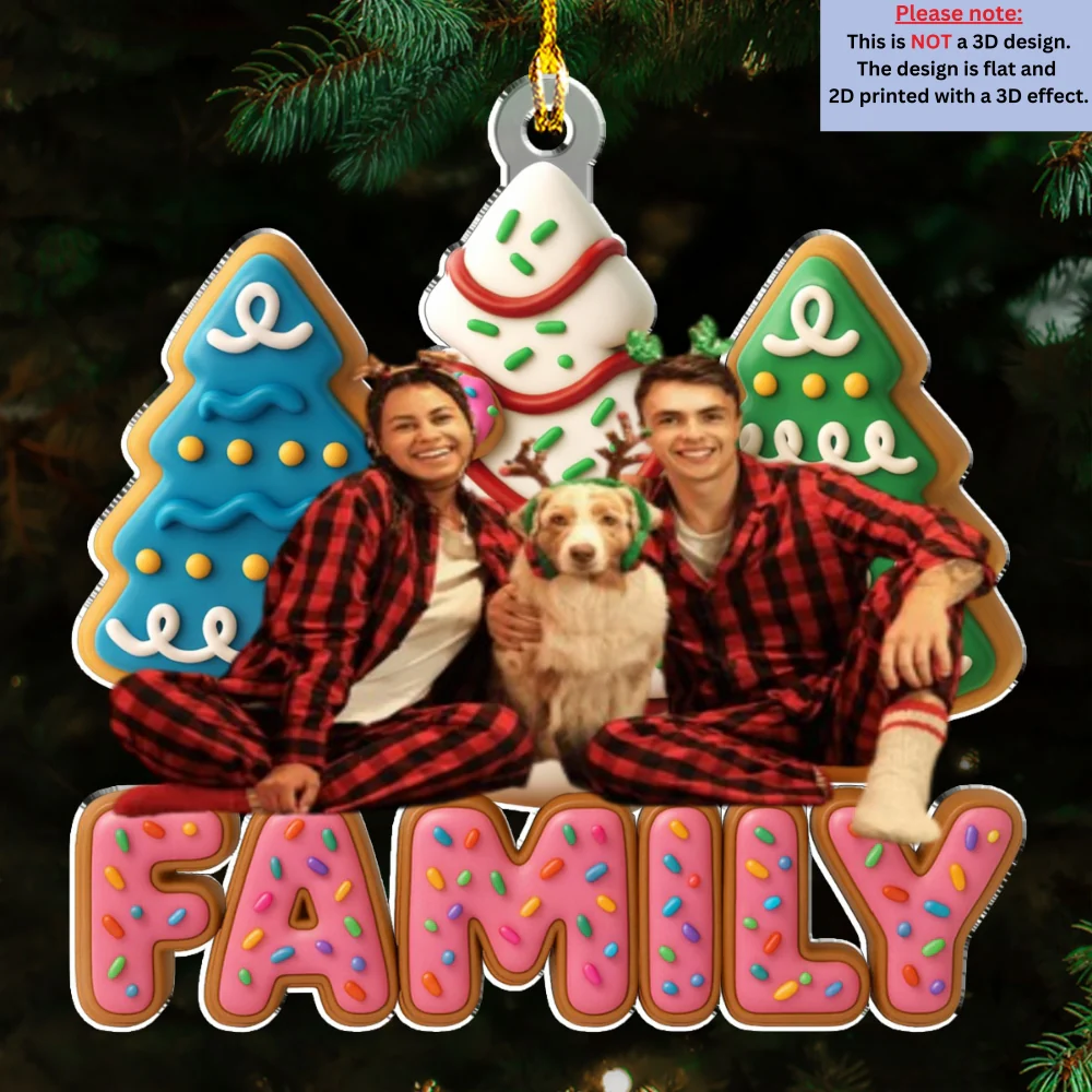 Sweet Family Tree Ver Photo - Personalized Custom Acrylic Ornament - Image 6