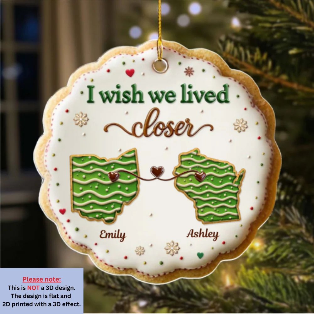 Sweet Friendship - Personalized Custom 3D Effect Acrylic Ornament - Image 7