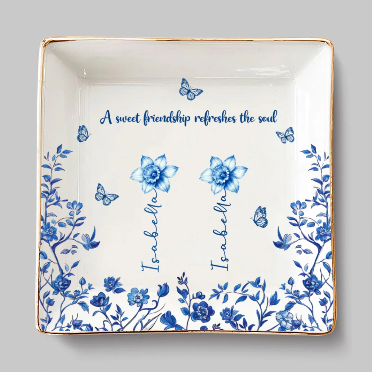 Sweet Friendship - Personalized Custom Jewelry Dish - Image 6