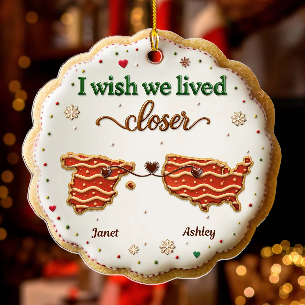 Sweet Friendship Ver 2 - Personalized Custom 3D Effect Acrylic Ornament - Image 3