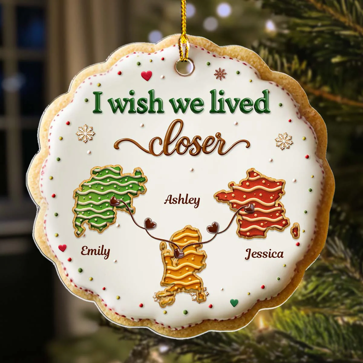 Sweet Friendship Ver 2 - Personalized Custom 3D Effect Acrylic Ornament - Image 4